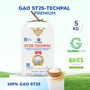 Gạo ST25-TECHPAL Premium Túi 5Kg | Đạt chuẩn Global GAP