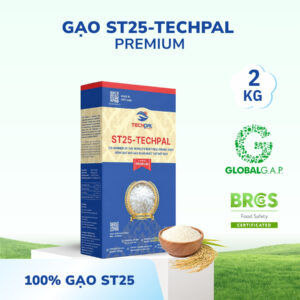 Gạo ST25-TECHPAL Premium Hộp 2Kg | Đạt tiêu chuẩn Global G.A.P.