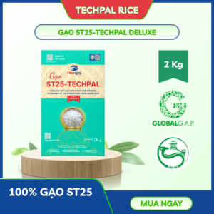 Gạo ST25-TECHPAL Deluxe Hộp 2Kg | Đạt chuẩn Global GAP